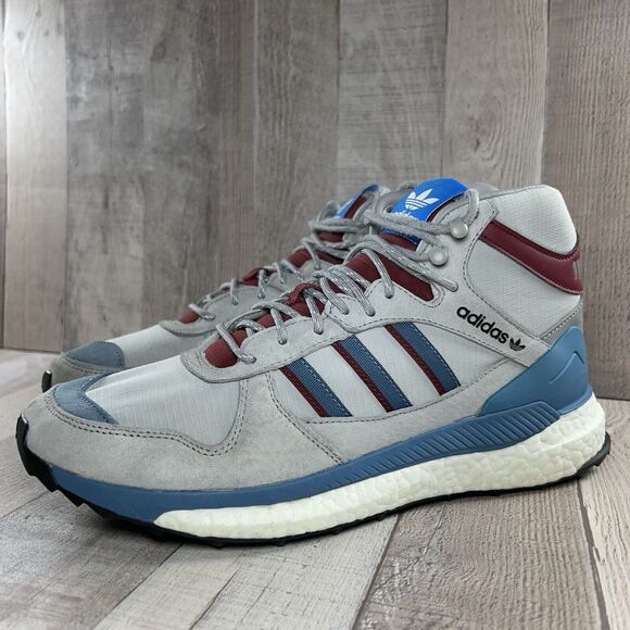 Adidas Mens 10.5 Human Made X Marathon Free Hiker Shoes Clear Onix Burgundy Gray - Picture 1 of 16